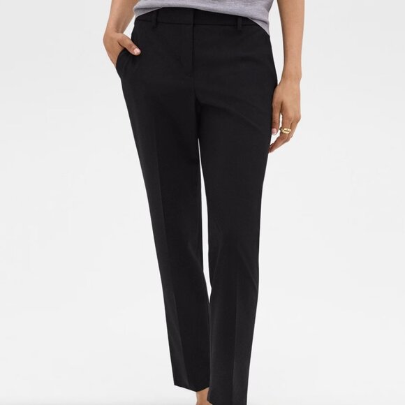 Theory Treeca Pant in Good Wool Women's Black Work Trousers Pants - Picture 1 of 11